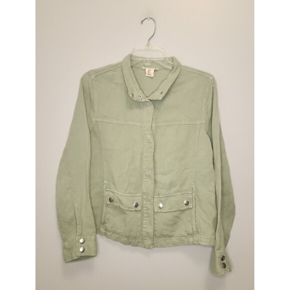 Christian Siriano Jackets & Blazers - Christian Siriano Light Green Women's Linen Blend Utility Jacket Size M